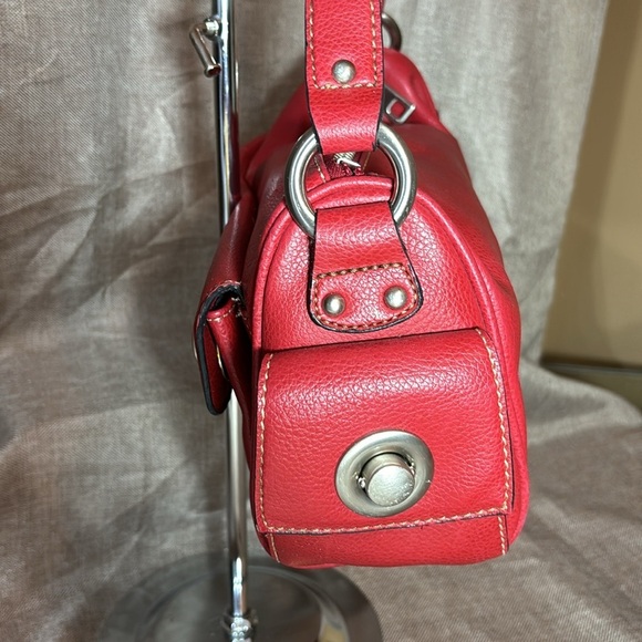 🔥 SALE! MARC JACOBS Red Leather Shoulder Bag Preppy - Picture 6 of 14